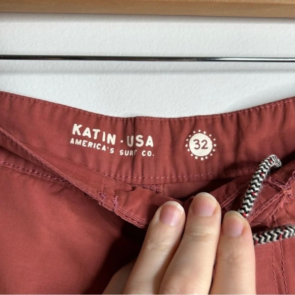 Katin Surf Board Short Men’s 32 Red Surfing Swimming Beach Swim Drawstring - Picture 8 of 8